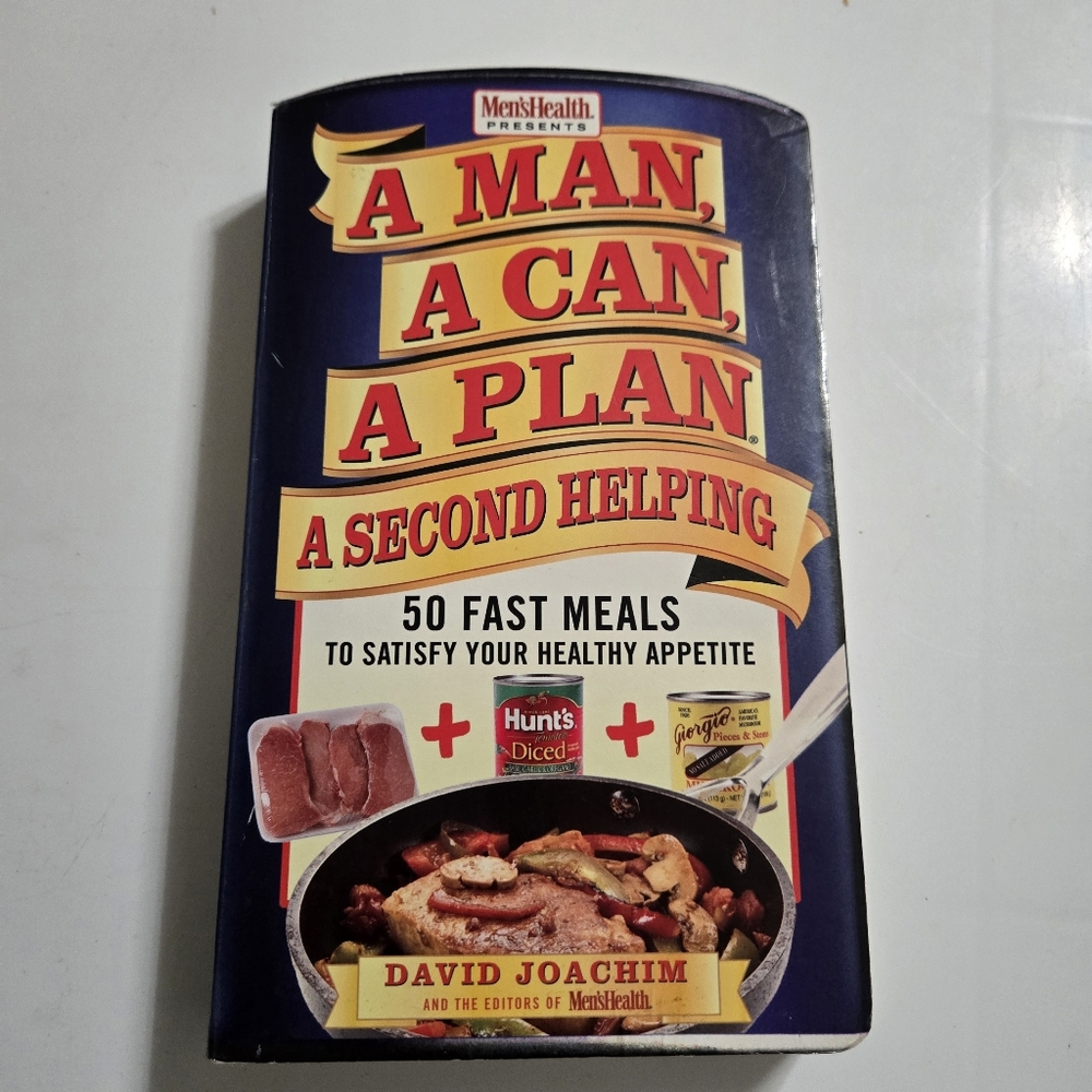 A Man, A Can, A Plan cookbook, quick easy step by step recipies for novice chef